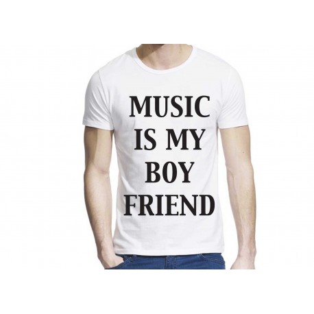 T-Shirt imprimÃ© music is my boyfriends