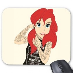 Tapis de souris personnalisÃ© princesse hipster tatouage