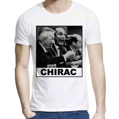 T-Shirt imprimÃ© Jacques Chirac ref 711