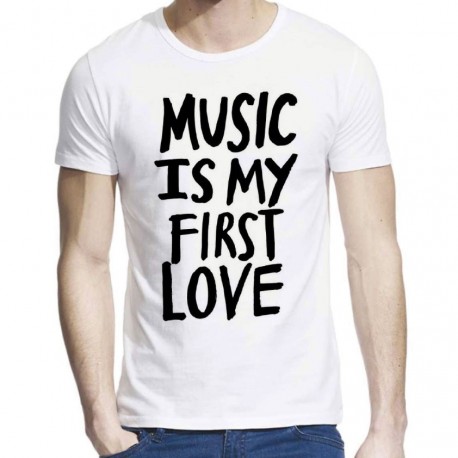 T-Shirt imprimÃ© music first love ref 720