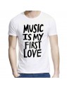 T-Shirt imprimÃ© music first love ref 720