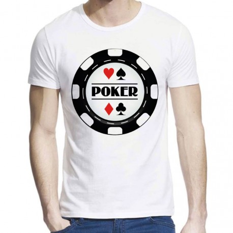 T-Shirt imprimÃ© poker  ref 738
