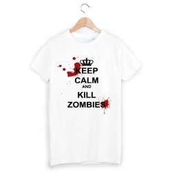 T-Shirt keep calm zombie ref 853