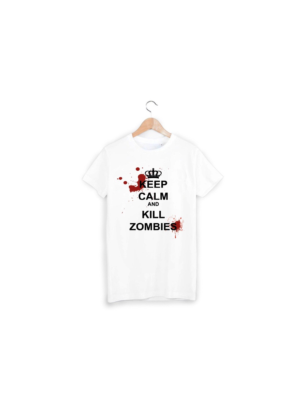 T-Shirt keep calm zombie ref 853