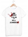 T-Shirt keep calm zombie ref 853