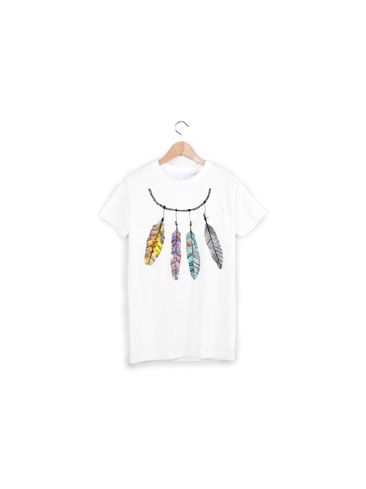 T-Shirt plume hippie ref 937
