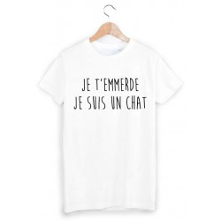 T-Shirt je suis un chat ref 1027