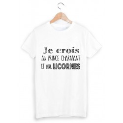 T-Shirt prince charmant et licornes ref 1063