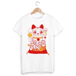 T-Shirt chat porte bonheur ref 1095