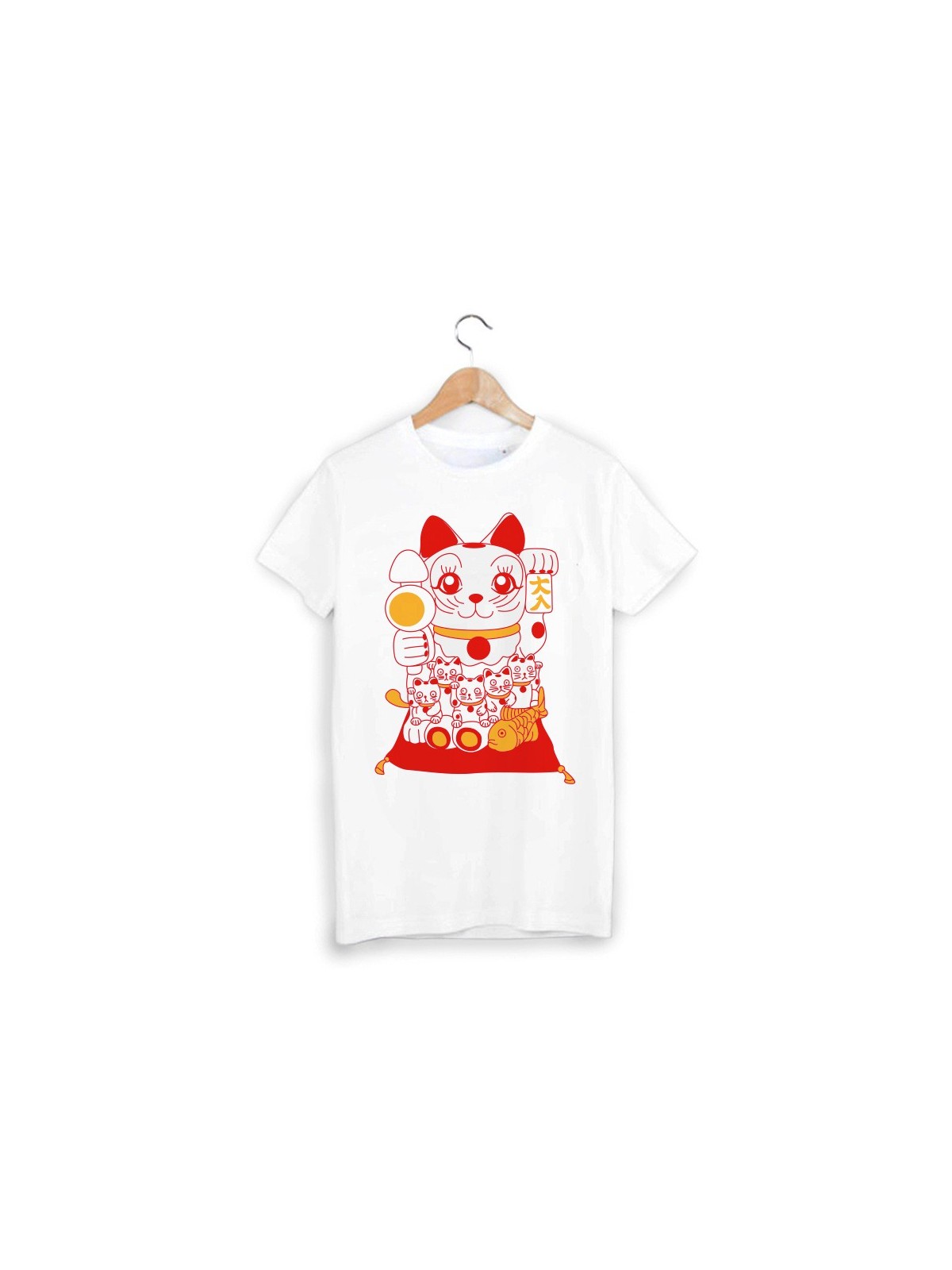 T-Shirt chat porte bonheur ref 1095