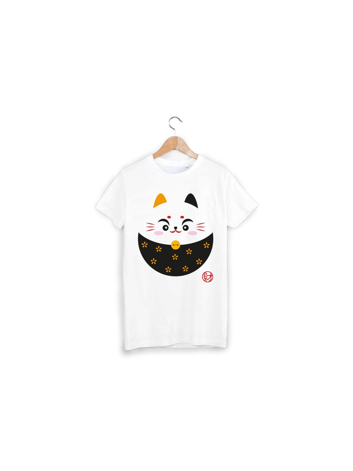 T-Shirt chat porte bonheur ref 1096