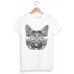 T-Shirt chat psychÃ©dÃ©lique ref 1115