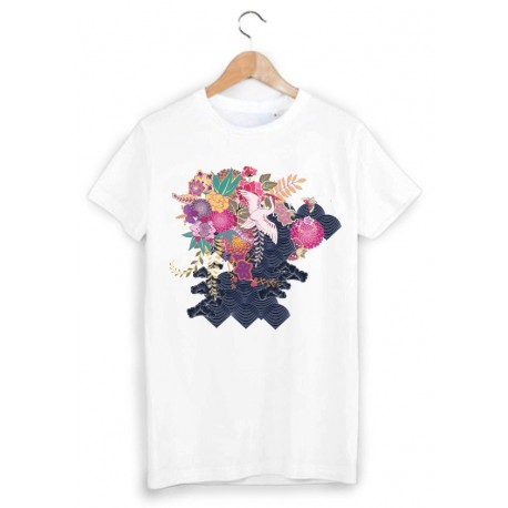 T-Shirt motif floral ref 1118