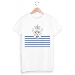 T-Shirt rayÃ© chat ref 1154