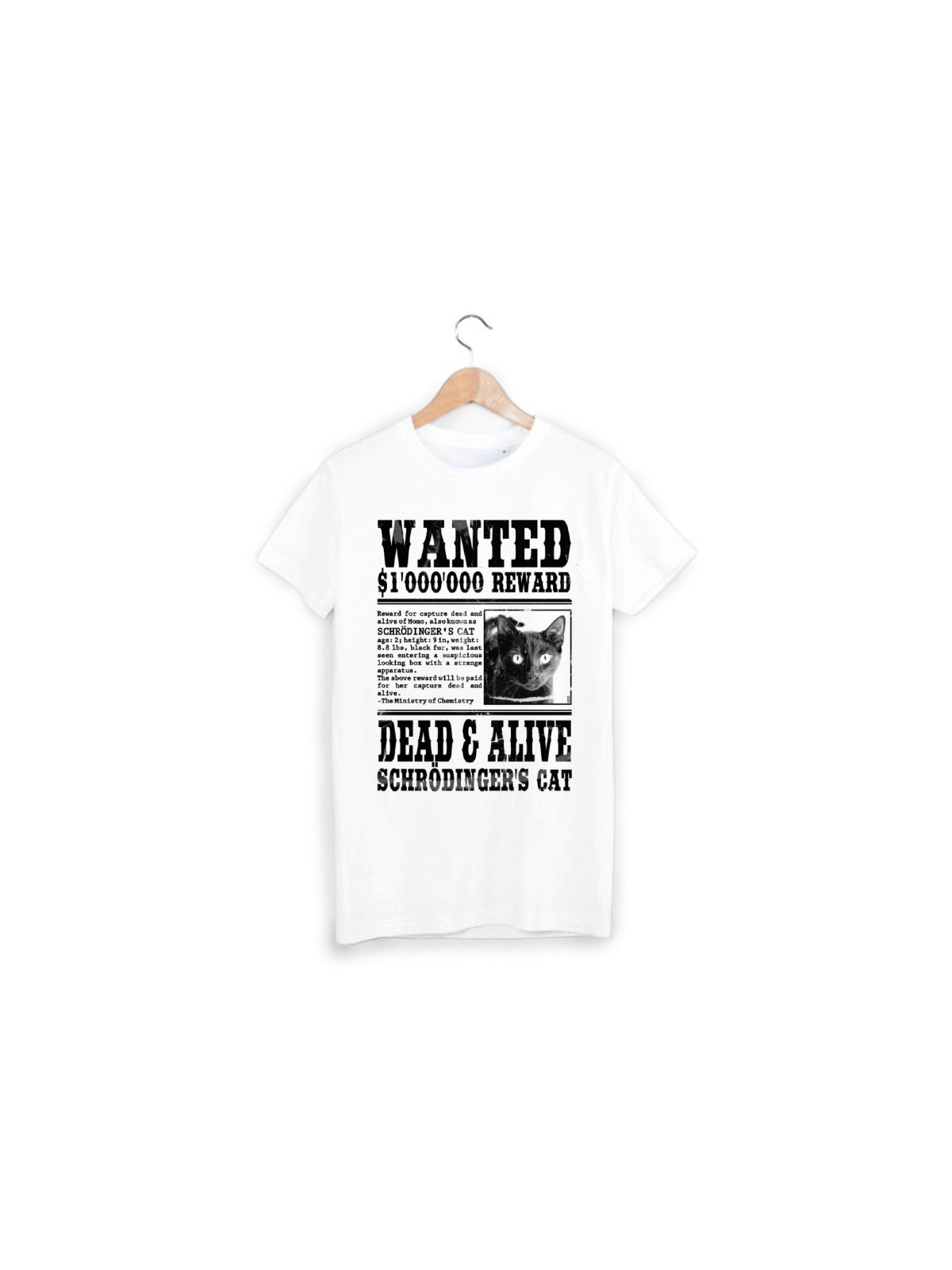 T-Shirt wanted cat ref 1213