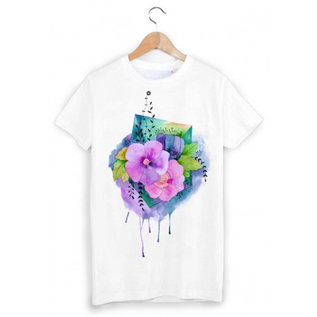 T-Shirt illustration floral design ref 1239