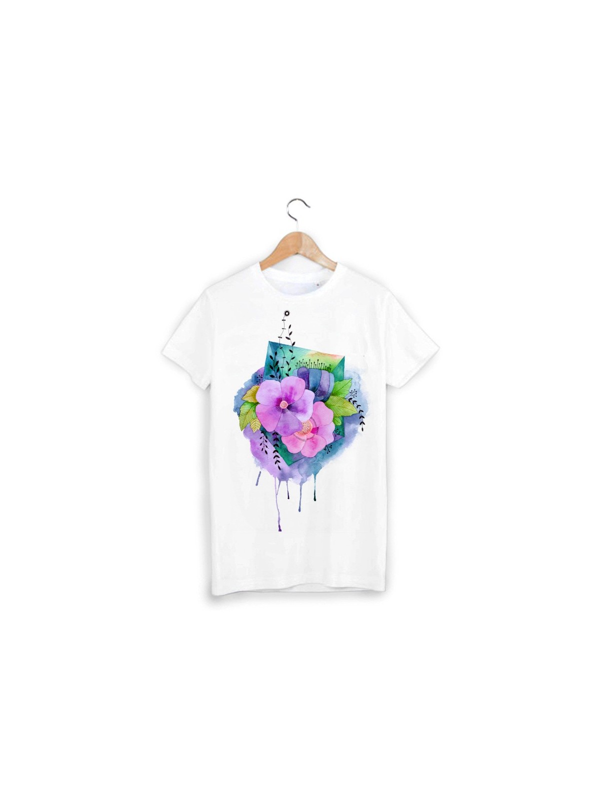 T-Shirt illustration floral design ref 1239