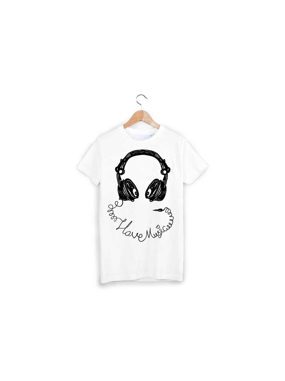 T-Shirt casque musique ref 1240