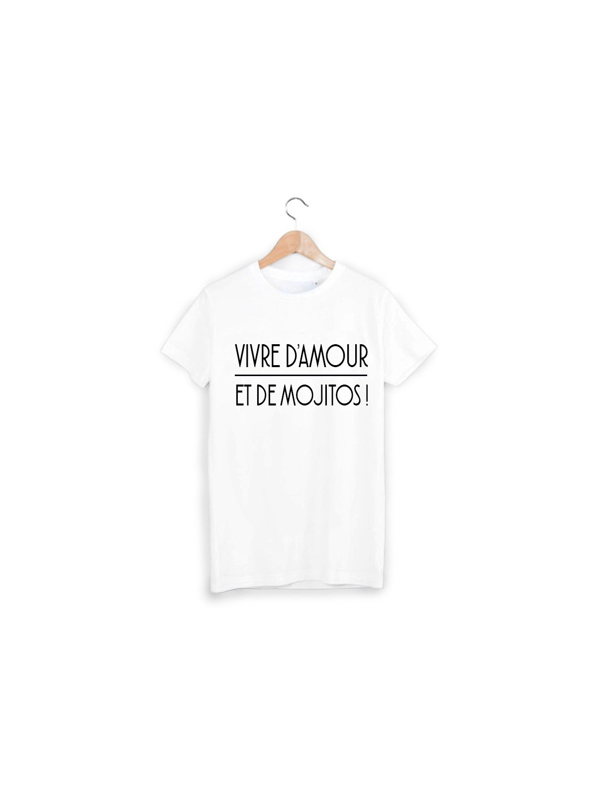 T-Shirt vivre d'amour et de mojitos ref 1250