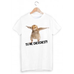 T-Shirt poussin tu me cherches? ref 1260