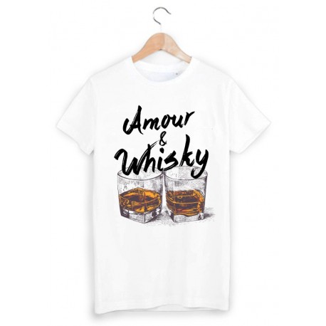 T-Shirt amour et whisky ref 1264