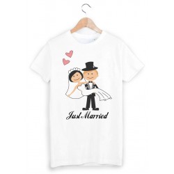 T-Shirt just married ref 1284