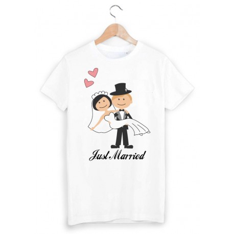 T-Shirt just married ref 1284