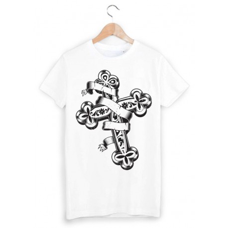 T-Shirt croix tatouage ref 1310