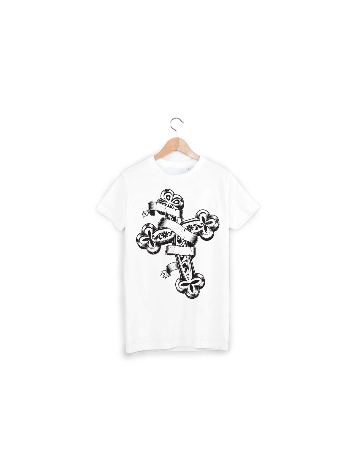 T-Shirt croix tatouage ref 1310