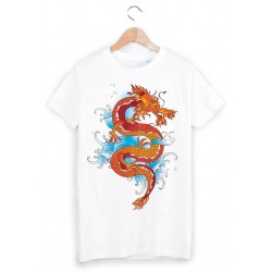 T-Shirt illustrÃ© dragon chinois ref 1298