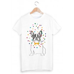 T-Shirt illustrÃ© chien couleur ref 1541