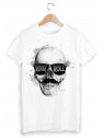 T-Shirt tete de mort moustache ref 1411