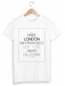 T-Shirt Paris London San francisco New york  ref 1461