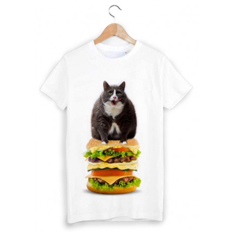 T-Shirt chat hamburger ref 1631