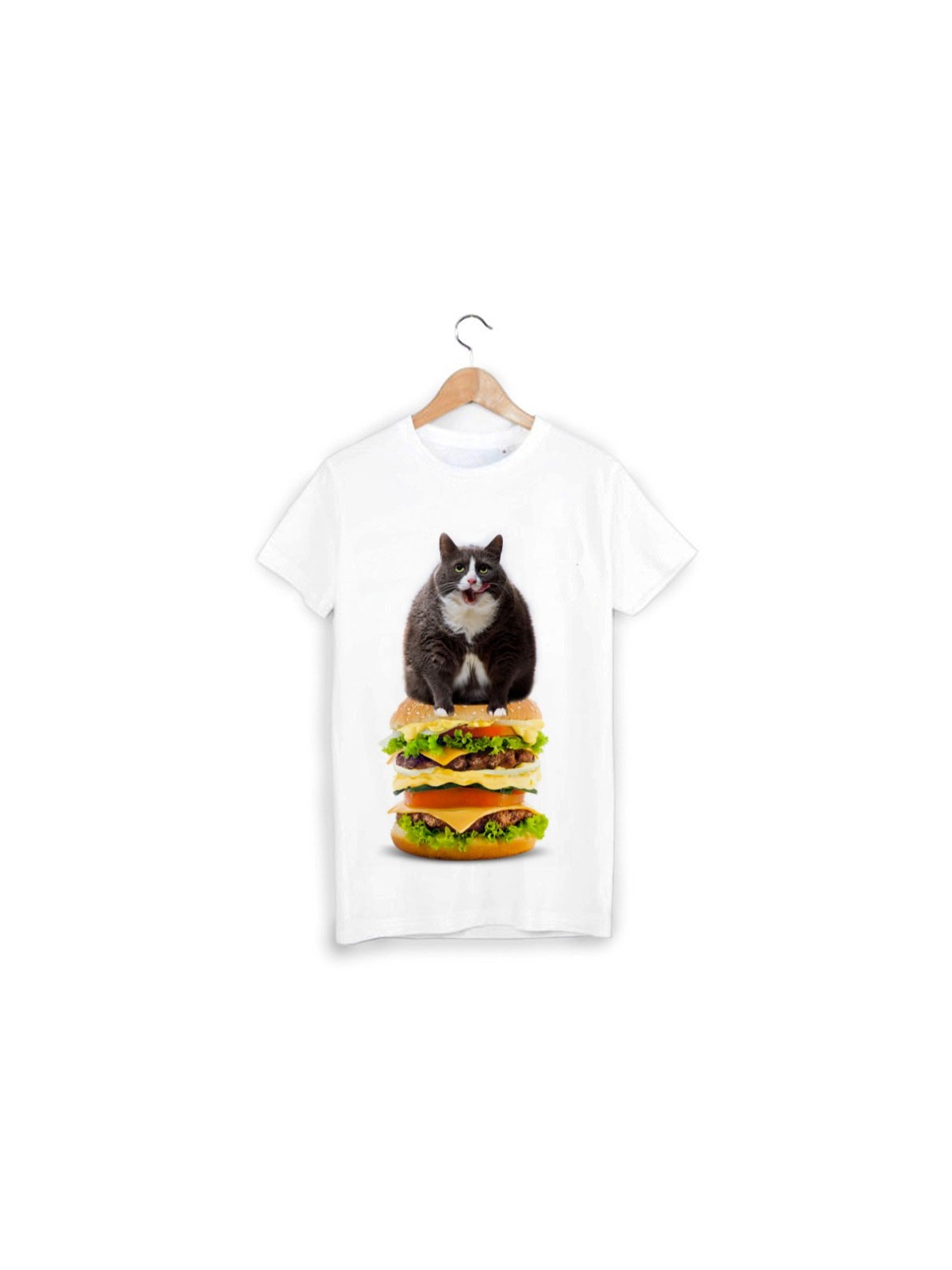 T-Shirt chat hamburger ref 1631
