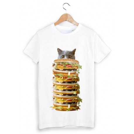 T-Shirt chat hamburger ref 1630