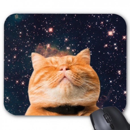 Tapis de souris chat dans l'espace ef 2586