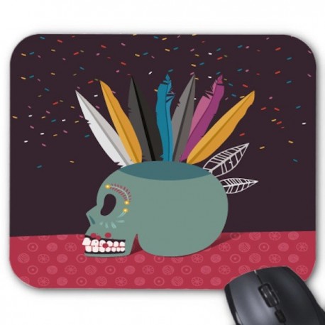 Tapis de souris illustrÃ© tete de mort ref 2599