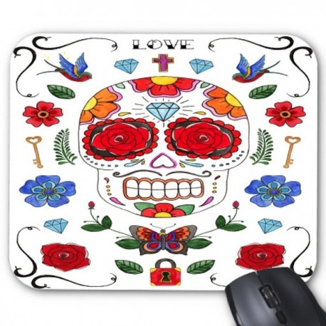 Tapis de souris tete de mort mexicaine ref 2601