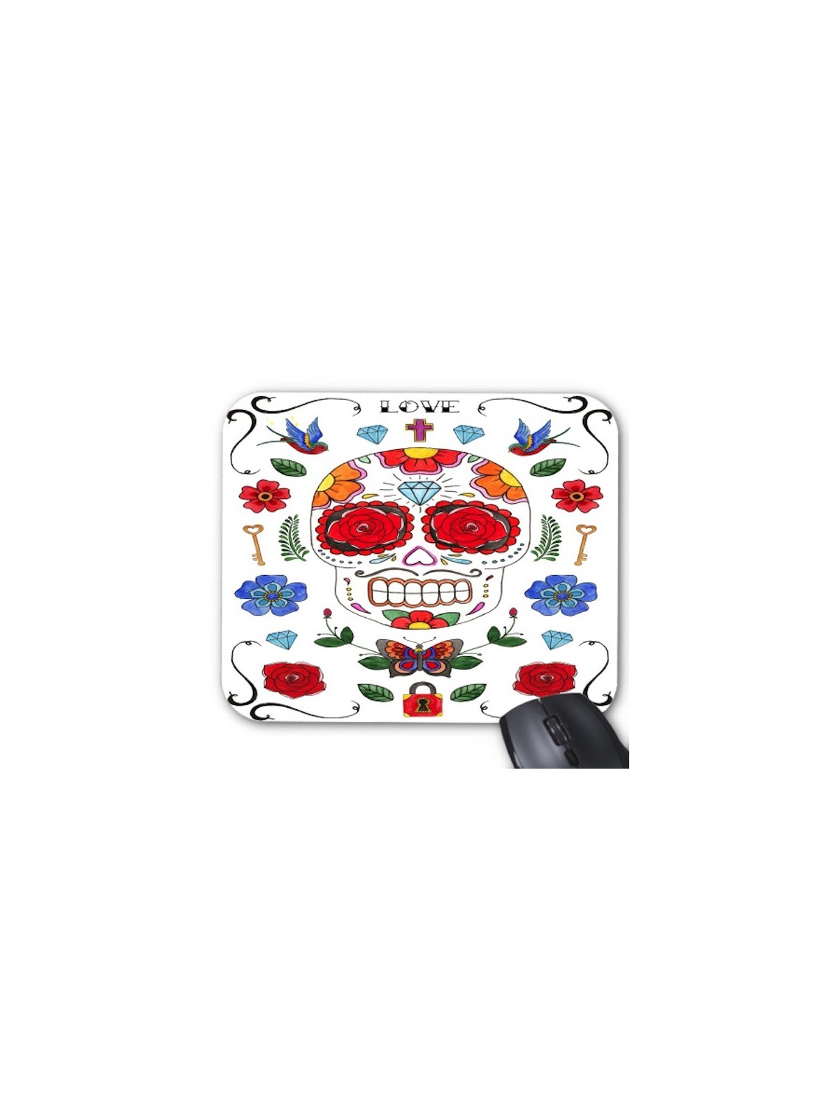 Tapis de souris tete de mort mexicaine ref 2601