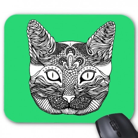 Tapis de souris chat psychÃ©dÃ©lique ref 2679