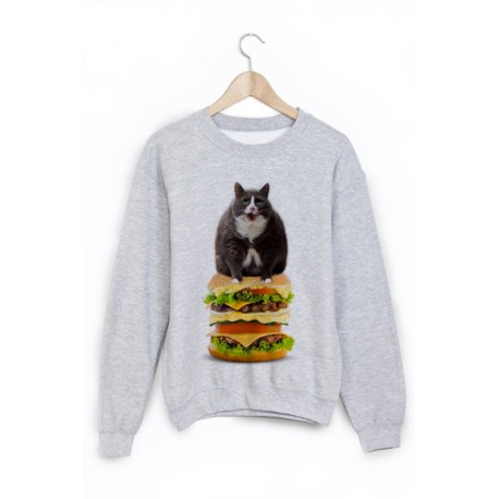 Sweat-Shirt chat hamburger ref 1631