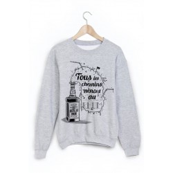 Sweat-Shirt tous les chemins mÃ¨nent au rhum ref 1086