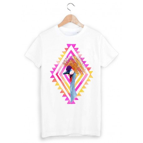 T-Shirt oiseau psychedelique ref 1723