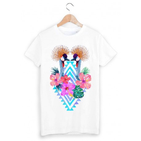 T-Shirt oiseau psychedelique ref 1721