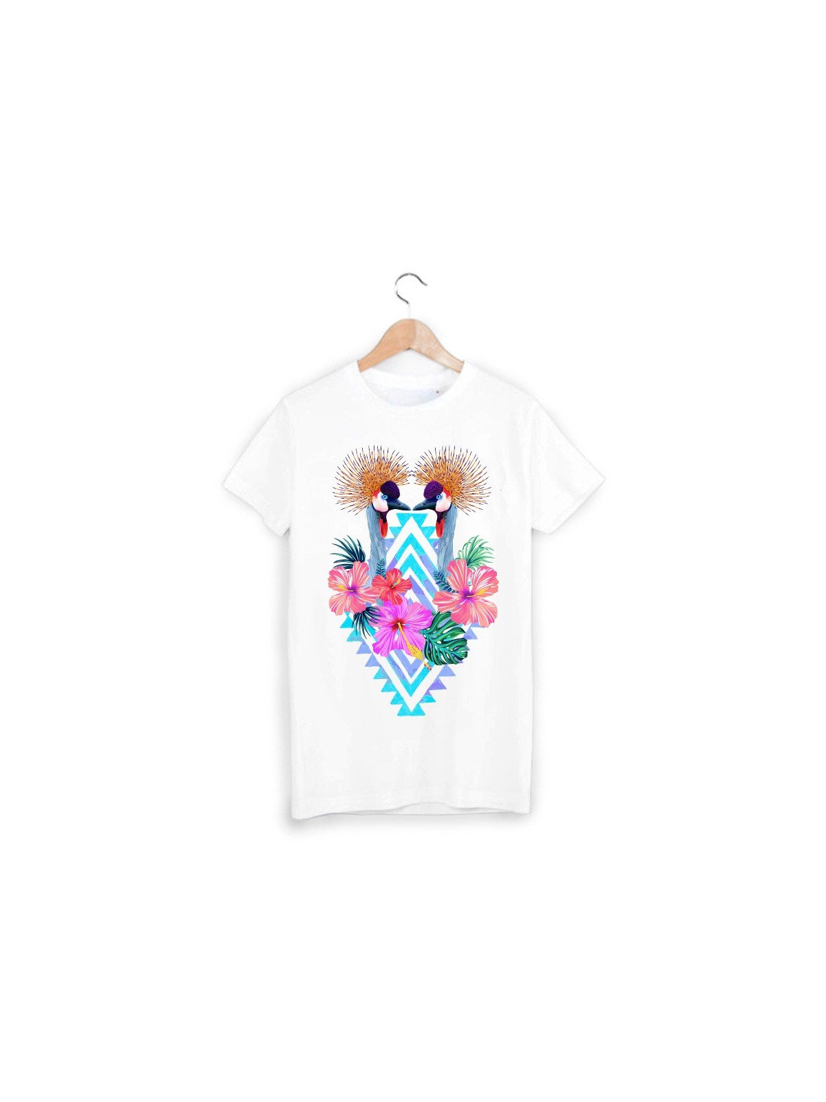 T-Shirt oiseau psychedelique ref 1721