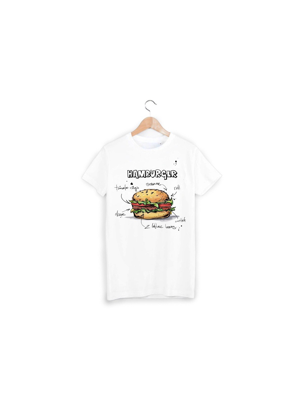 T-Shirt burger  ref 1733