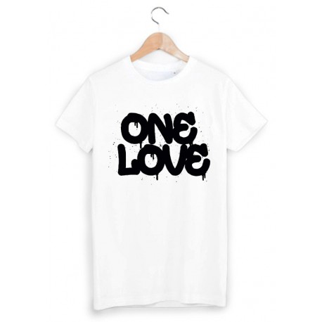 T-Shirt imprimÃ© one love ref 1862