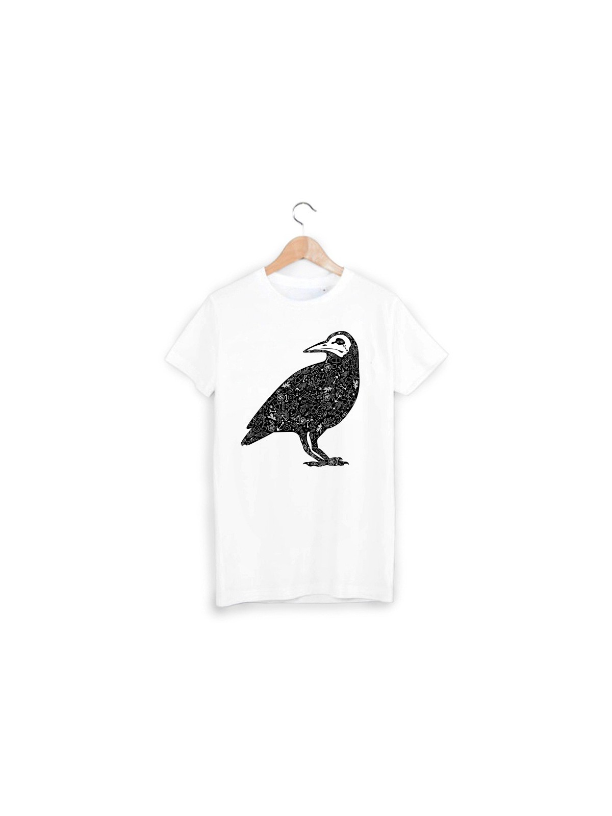 T-Shirt imprimÃ© corbeau ref 1818