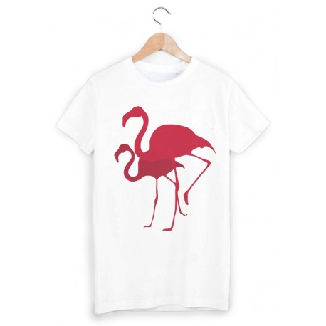 T-Shirt imprimÃ© flamant rose ref 1814